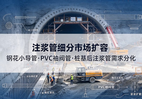 凌海注浆管细分市场扩容，隧道钢花小导管、PVC 袖阀管、桩基后注浆管需求分化